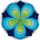 Tapis de salle de bain fulfilment bleu rond 80 cm