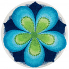 Tapis de salle de bain fulfilment bleu rond 100 cm