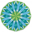Tapis de salle de bain sunrise bleu clair rond 100 cm