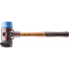 Maillets simplex, avec boîtier en fonte malléable et manche en bois, ø 60, caoutchouc avec pied intégré / tpe souple rond