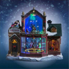Maison / boutique du père noël miniature musicale et lumineuse à led