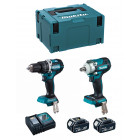 Makita kit mk221rtj (dhp484 dtw300 2 x 5,0 ah dc18rc makpac 3)