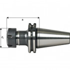 Mandrin à pinces, type ER DIN 69871, Capacité de serrage : 1,0-10,0 mm, ISO 50, Pince de serrage ER16, a : 160 mm, d1 : 32 mm