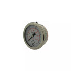 Manometre de pression axial à bain de silicone - ø 63mm - filetage : 1/4'' bsp - pression (bar) : 0 à 4