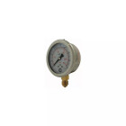 Manomètre de pression radial à bain de silicone - ø 63mm - filetage : 1/4'' bsp - pression (bar) : 0 à 1