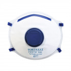 Masque respiratoire avec valve portwest ffp2 nr d dolomite (boite de 10 masques)