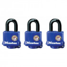 Master lock 312eurtri lot de 3 cadenas en acier laminé 40 mm