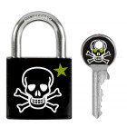 Master lock - 938763 - cadenas vestiaire motif tête de mort noir 30 mm