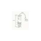 Mécanisme de chasse d eau de WC double poussoir à câble Doubs C53 d OLFA