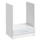 Cuisineandcie - meuble pour four encastrable eco blanc brillant l 60 cm