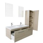 Meuble salle de bains 120 cm + colonne -legno