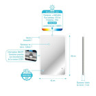 Miroir salle de bain avec éclairage LED - 40x60cm - GO LED Aurlane - MIR038