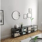 Miroir salle de bain circulaire Ø60cm finition noir mat - RING DARK 60 Aurlane - MIR035