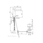 Mitigeur lavabo avec vidage automatique 1"1/4 paini dax 84cr211wfr