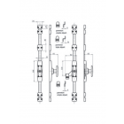 Cremone n2 a clef chrome