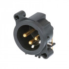 Xlr montage connecteur 3-pin male, separe contact avec le sol - neutrik