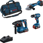Combo Kit 18V - BOSCH - avec 3 outils GSB 18V-45 + GWS 18V-10 + GBH 18V-22 + 2 batteries 5,0 Ah + 1 batterie 5,5 Ah (ProCORE) + GAL 18-40 + sac - 0615A5004C