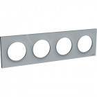 Odace styl plaque gris 4 postes horizontaux ou verticaux entraxe 71mm (s520708a1)