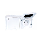 Oxxo dble pc 2p+t blanc ip55 (60851)
