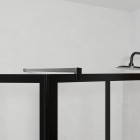 Paroi de douche façon verrière avec volet pivotant - 120+40x200 cm - verre transparent et noir Aurlane - FAC935