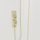 Cabine de douche Quart de cercle 90x90x200/230cm – Receveur Bas – Fonds Blancs et Profilés Or Brossé Aurlane - CAB288