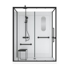 Cabine de douche sécurisée et accessible à tous 160x85x220cm - mitigeur thermostatique Aurlane - CAB277