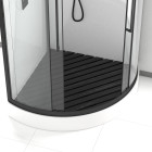 Caillebotis en bois composite gris pour cabine 1/4 de cercle - dimensions 76.2 x 76.2 x 3.2 cm Aurlane - CAI040