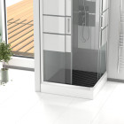 Caillebotis en bois composite gris pour cabine carrée - dimensions 79.7 x 79.7 x 3.2 cm Aurlane - CAI041