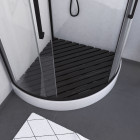 Caillebotis en bois composite gris pour cabine 1/4 de cercle - dimensions 77 x 77 x 3.2 cm Aurlane - CAI046