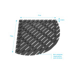 Caillebotis en bois composite gris pour cabine 1/4 de cercle - dimensions 77 x 77 x 3.2 cm Aurlane - CAI046