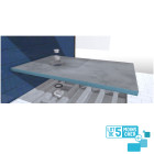 Lot de 5 receveurs de douche à carreler 160x90 cm avec bondes à sortie horizontale - grille inox Aurlane - PACR221
