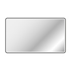 Miroir led salle de bain et contour noir - 100x70cm - go black led Aurlane - MIR064