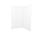 Pack 2 panneaux muraux en aluminium blanc 120x210 cm + profilés finition et angle chrome Aurlane - PACP301