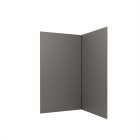 Pack 2 panneaux muraux en aluminium gris 120x210 cm + profilés finition et angle noir Aurlane - PACP306