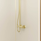 Pack 2 panneaux muraux en aluminium ivoire 120+90x210 cm + profilés finition et angle or doré brossé Aurlane - PACP295