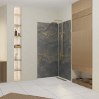 Pack 2 panneaux muraux en pierre venus 90x210 cm + profilés finition et angle or doré brossé Aurlane - PACP298