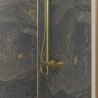 Pack 2 panneaux muraux en pierre venus 90x210 cm + profilés finition et angle or doré brossé Aurlane - PACP298