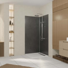 Pack 2 panneaux muraux pierre adoise 90x210 cm + profilés finition et angle chrome Aurlane - PACP308