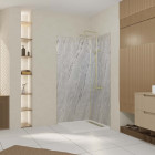 Pack 2 panneaux muraux pierre artic storm 90x210 cm + profilés finition et angle or brossé Aurlane - PACP312