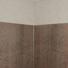 Pack 2 panneaux muraux pierre wood stone 90x210 cm + profilés finition et angle or brossé Aurlane - PACP310