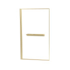 Pare baignoire rabattable 80x140cm en verre trempé - porte-serviette et etagère or doré brossé Aurlane - FAC1014