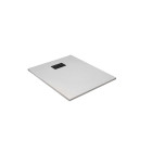 Pack receveur blanc effet pierre 90x120 cm et grille décor perforée noire mate Aurlane - PACR238