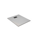 Pack receveur gris effet pierre 80x100 cm et grille décor perforée noire mate Aurlane - PACR240