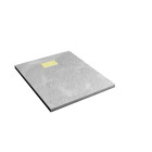Pack receveur gris effet pierre 80x100 cm et grille décor perforée or doré brossé - rock 2 Aurlane - PACR210