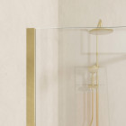 Paroi de retour 80x200 cm - finition or doré brossé - verre trempé 6 mm Aurlane - FAC981