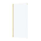 Paroi de retour 90x200 cm - finition or doré brossé - verre trempé 6 mm Aurlane - FAC982