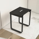 Siege de douche en inox noir mat - 40x30x46 cm Aurlane - CAI051