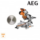 Pack aeg scie à onglet électrique 2000w 254mm ps 254 l - lame scie radiale 80 dents 3.2x254mm 4932430472