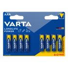 6+2 Piles alcalines LONGLIFE LR03 AAA VARTA - BRICODEAL - 546596