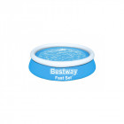 Pack bestway piscine auto-portante ronde - fast set - 183 x 51 cm - tapis de sol - 305 x 305 cm